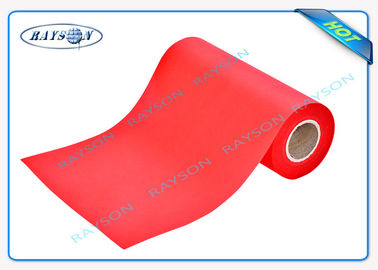 Merah Oranye Colorful PP Spunbond Non Woven Fabric Shopping Bag Membuat Material