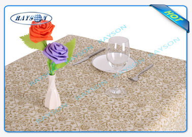 45gsm Spunbond Non Woven Fabric Taplak meja putih Pantone Color yang cocok