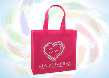 Red / Pink / Black Eco ramah Printed PP Non Woven Bag untuk Packing Belanja