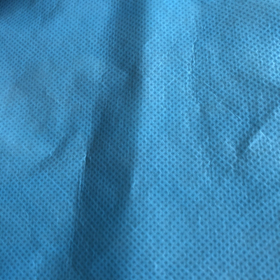 100% Warna Biru Anti Statis Sekali Pakai Sms Fabric Roll Untuk Membuat Gaun Medis