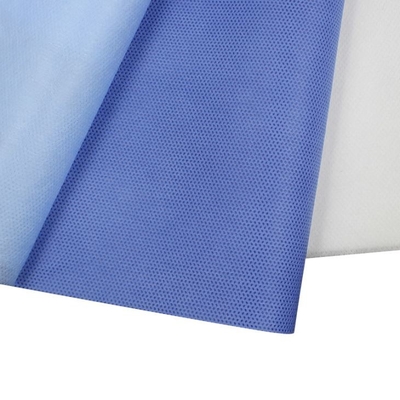 Anti Static Medical Blue SMS Non Woven Fabric 80gram Untuk Kain Pelindung