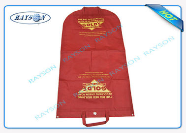 Tahan lama 70gsm - 150gsm Dicetak Polypropylene Non Woven Suit Cover untuk Suit Dustproof Non Woven Fabric Bags