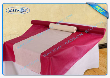 Dicetak TNT Non Woven Tabel Penutup pakai Gulung Kecil Spunbond PP Non Woven Fabric Taplak meja