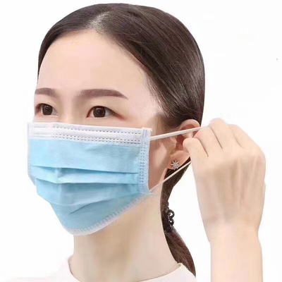 100% Polypropylene Non Woven Spunbond Untuk Masker Wajah Warna Biru Medis