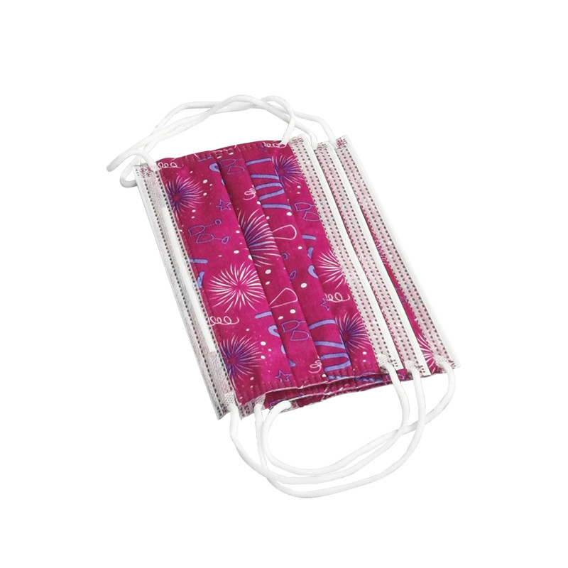 Hot Air PP Printed Spunbonded SS Nownoven Fabric Untuk Masker Wajah Roll Lebar 175mm/195mm